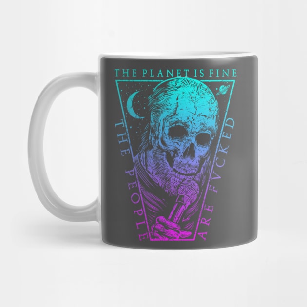 THE PLANET IS FINE (TEAL / PURPLE) by joeyjamesartworx